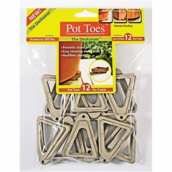 The Plant Stand The Plant Stand PSNPT12LGHT Plant Stand Pot Toes Light Gray 12PK Bag PSNPT12LGHT